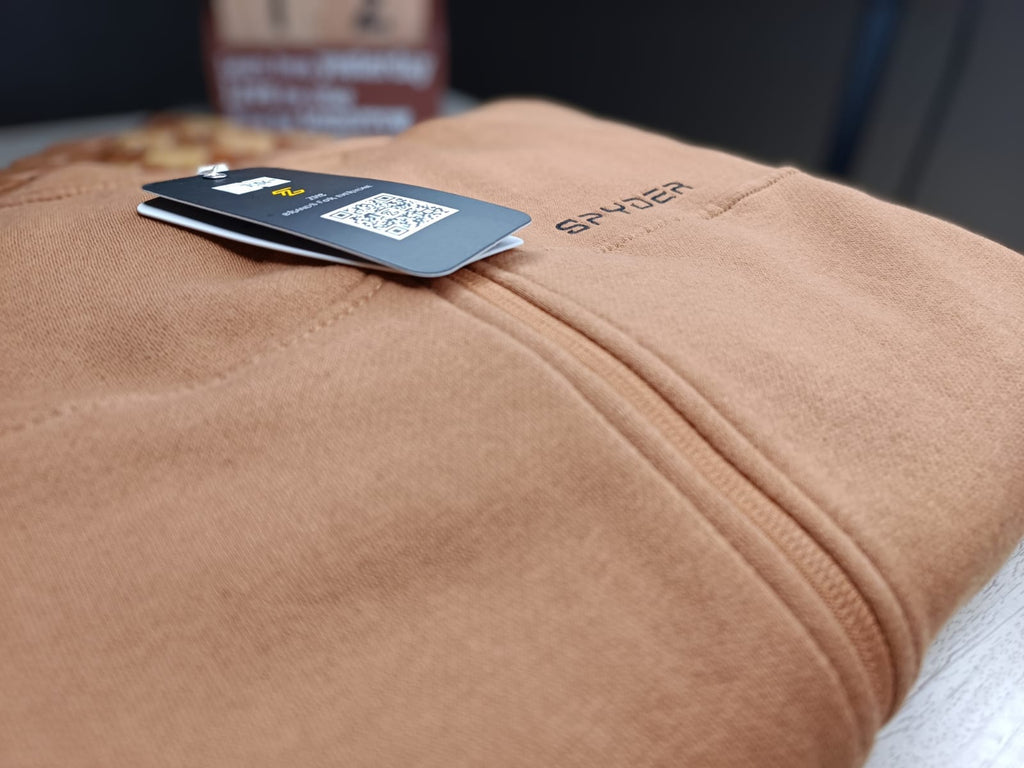 Spyder Men's Versatile Full-Zip Hoodie – Warm Tan Brown (7004)