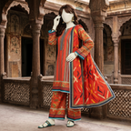 printed 3-piece unstitched lawn suit by ZH2 Store