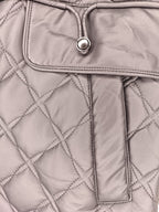 "Imported Women's Diamond Quilted Coat with Faux Shearling Collar"  (9002)