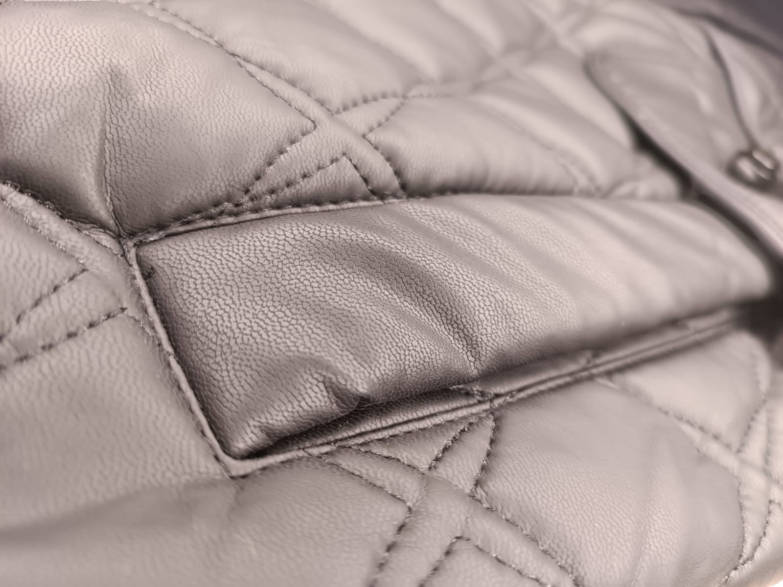 "Imported Women's Diamond Quilted Coat with Faux Shearling Collar"  (9002)