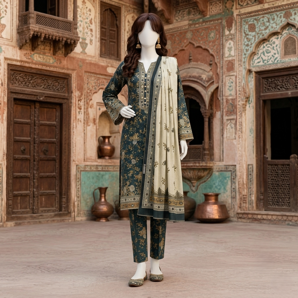 Premium 3-piece printed unstitched lawn suit collection by ZH2 Store
