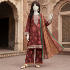 ZH2|Exclusive 3-Piece Printed Lawn Unstitched Suit |(LEU-5053)