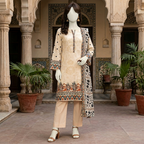 Classic printed 3-piece unstitched lawn suit