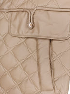 "Imported Women's Diamond Quilted Coat with Faux Shearling Collar"  (9002)