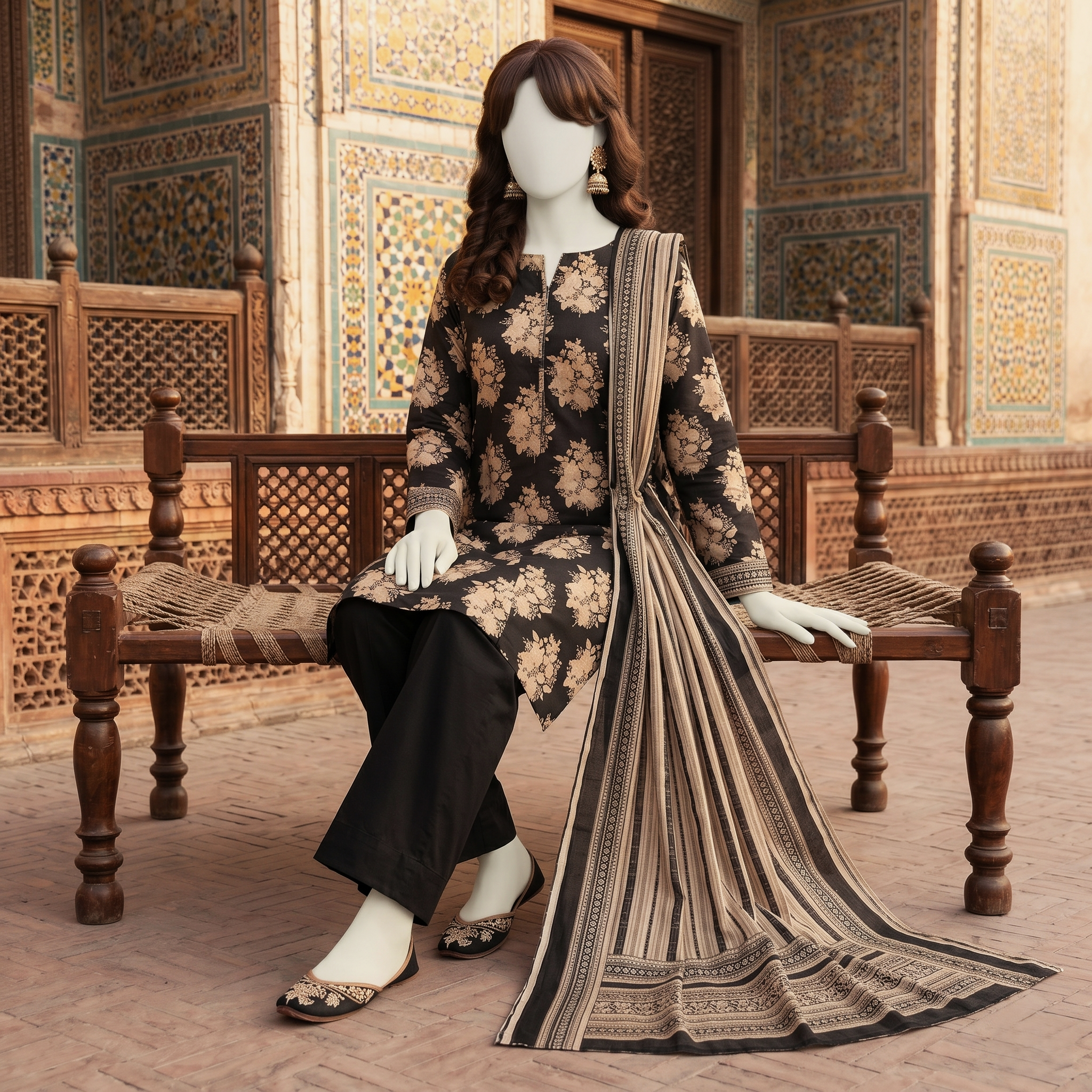 ZH2|Classic Printed 3-Piece Unstitched Lawn Suit |(LPU-5059)