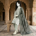 ZH2 Store Elegant Printed 3-Piece Unstitched Lawn Suit