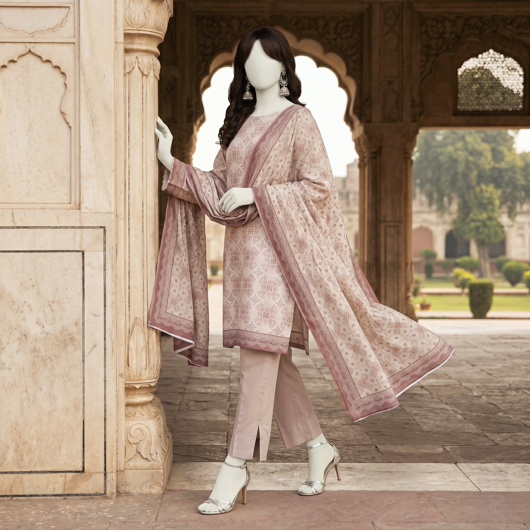 ZH2 Store Premium 3-Piece Unstitched Printed Lawn Suit