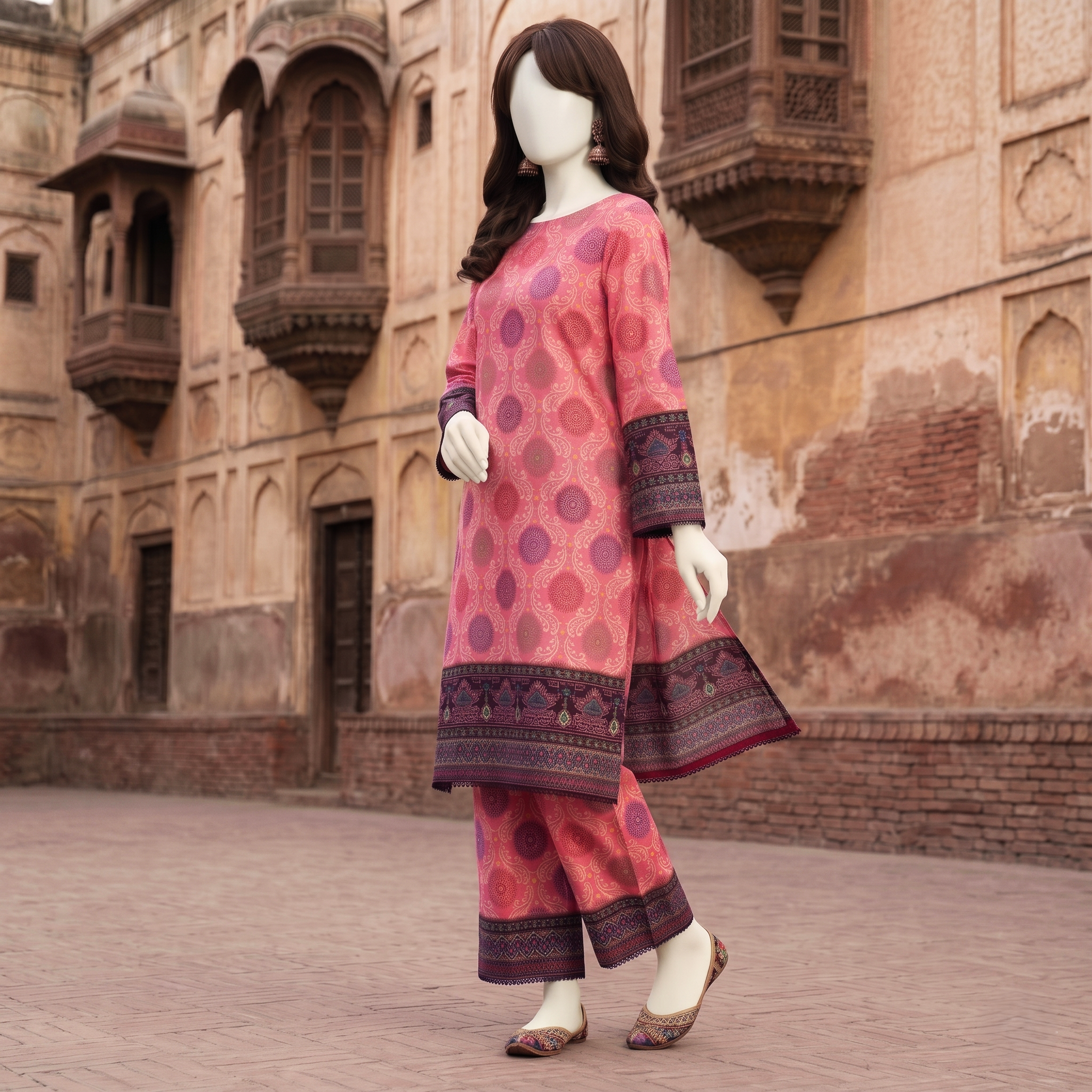 ZH2|Premium Unstitched 2-Piece Cotton Lawn Suit |(PCU-5023)