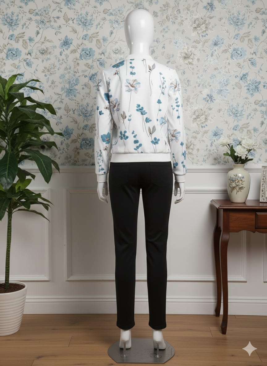 Imported Floral Bomber Jacket  (9006)