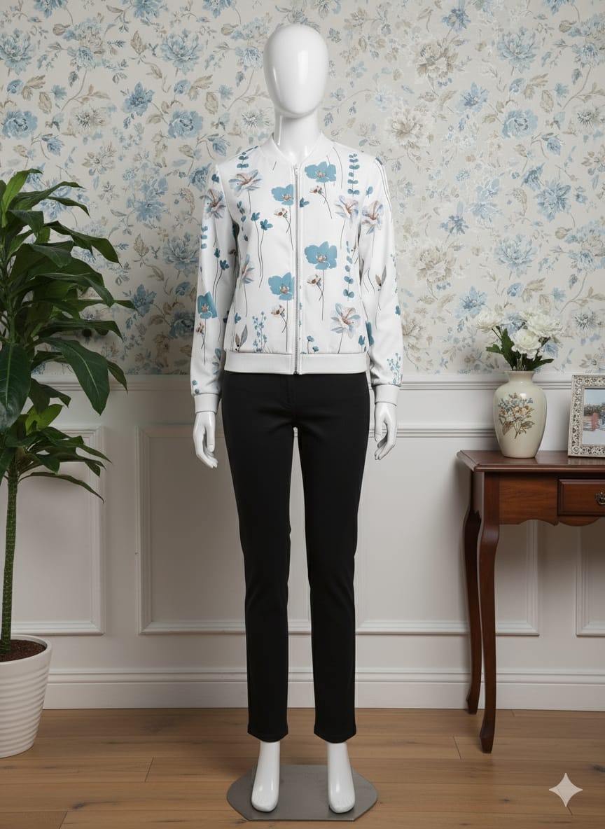 Imported Floral Bomber Jacket  (9006)