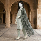 ZH2 Store Elegant Printed 3-Piece Unstitched Lawn Suit