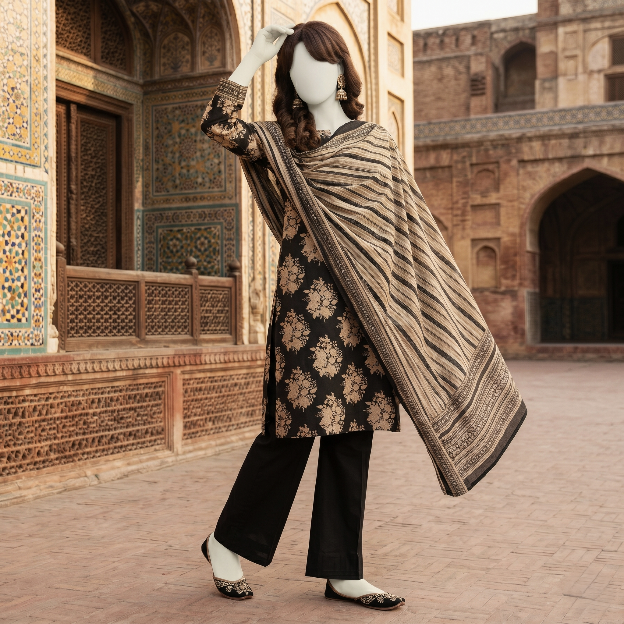 ZH2|Classic Printed 3-Piece Unstitched Lawn Suit |(LPU-5059)