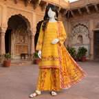 printed 3-piece unstitched lawn suit by ZH2 Store