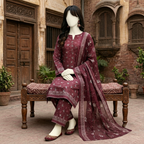 Premium 3-piece printed unstitched lawn suit collection by ZH2 Store