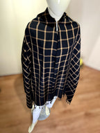 Cozy Wool Blend Checkered Shawl | Luxurious Comfort and Warmth (LSL-5024)