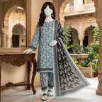 Premium 3-piece printed unstitched lawn suit collection by ZH2 Store