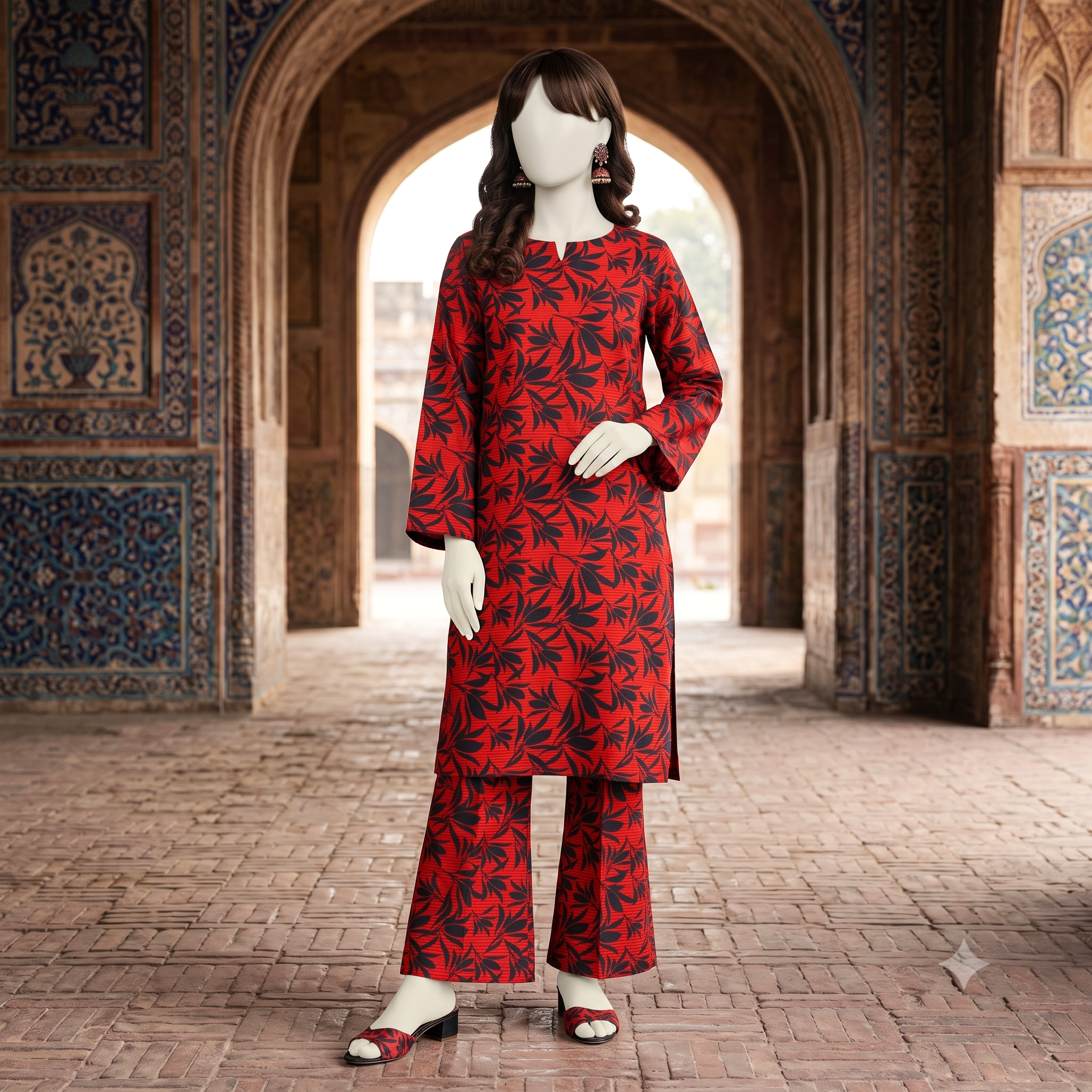 ZH2|Unstitched 2-Piece Cotton Silk Suit|(PCU-5022)