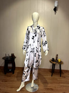 Lustrous Satin Silk 2PC Suit – Meadow Floral Print (SNS-3013)