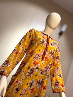 Floral Printed Cotton Kurti | Digital Bloom"  (LKS-3006)