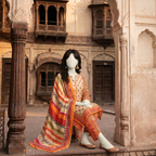 printed 3-piece unstitched lawn suit by ZH2 Store