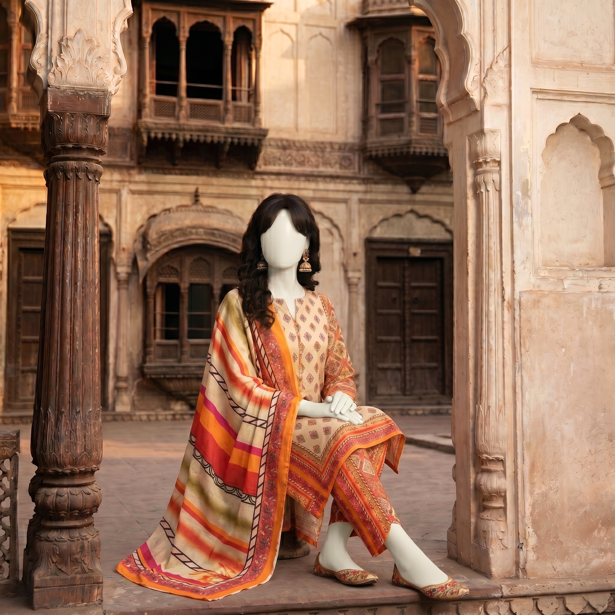 printed 3-piece unstitched lawn suit by ZH2 Store