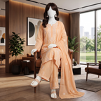 Elegant 3-piece unstitched lawn suit with colorful intricate embroidery on the shirt and trousers, paired with a matching embroidered dupatta, displayed on a mannequin.