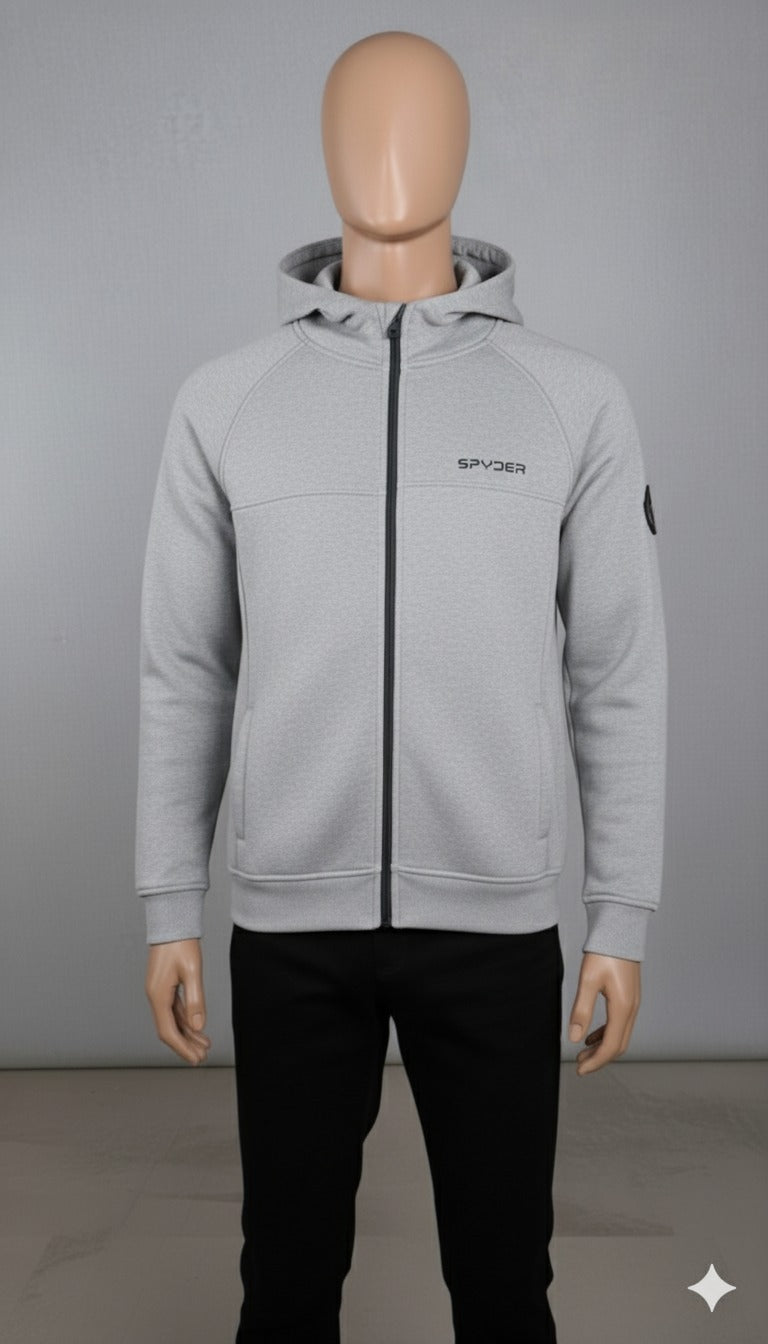 Spyder Men's Performance Full-Zip Hoodie – Light Grey Mélange (7004)
