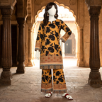 Premium 2-piece unstitched cotton lawn suit with floral print and traditional chunri border by ZH2 Store.