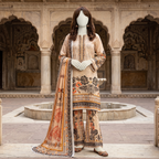 printed 3-piece unstitched lawn suit by ZH2 Store