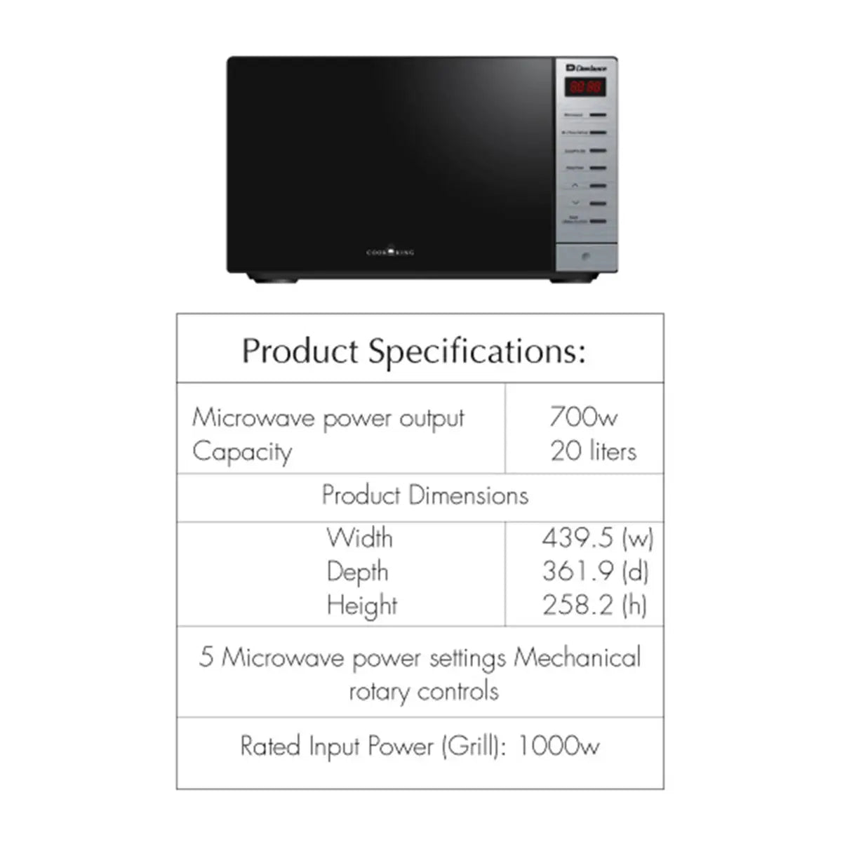 Dawlance Microwave Oven DW 297 GSS