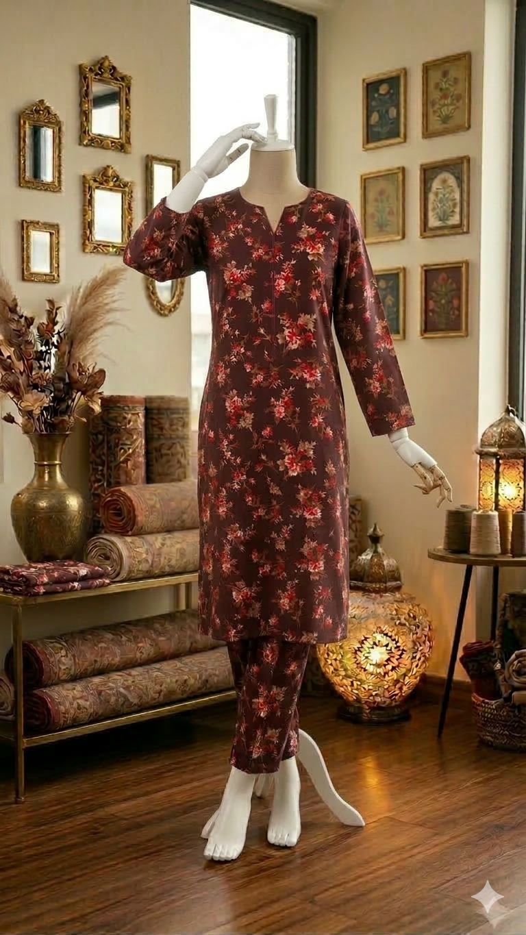 Midnight Rose Bloom 2-Piece Set – Deep Chocolate & Berry (PCU 5022)