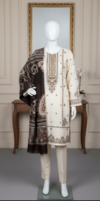 Cotton Silk  Unstitched 3-Piece Suit (CSEU-5020)