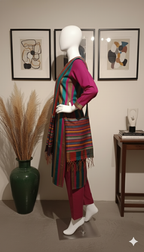 Cotton Unstitched 3-Piece Suit (SCU-5001)