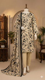 "Ochre Petals" 3PC Unstitched Lawn Collection (LPU 5051)