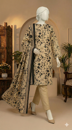 "Ochre Petals" 3PC Unstitched Lawn Collection (LPU 5051)