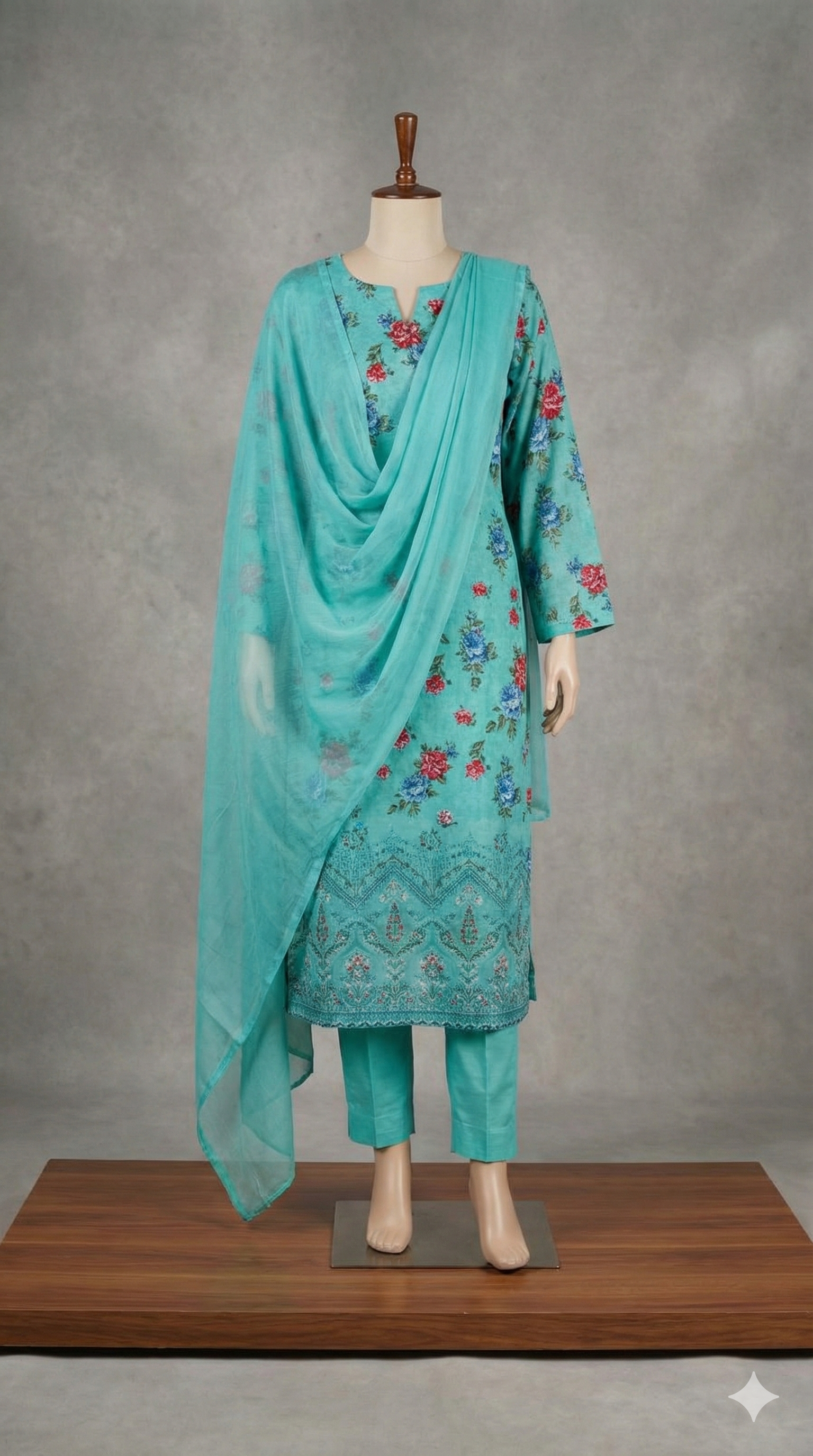 Summer Symphony | Unstitched Schiffli & Digital Printed Lawn - ZH2 Store (LCKU 5031)