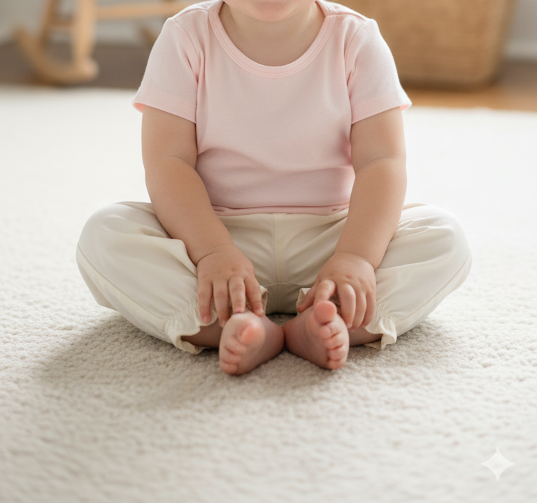 Infant & Toddler Cotton Bloomers - Cream Ruffle Hem Baby Capri Pants - Vintage Style Baby Clothes (1038)