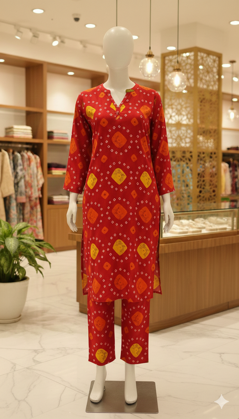 ZH2 Premium Cotton 2-Piece Unstitched Suit – Traditional Print Collection (PCU 5022)