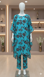 ZH2 Vibrant Shadow Floral – 2pc Premium Cotton Unstitched Suit (PCU 5022)