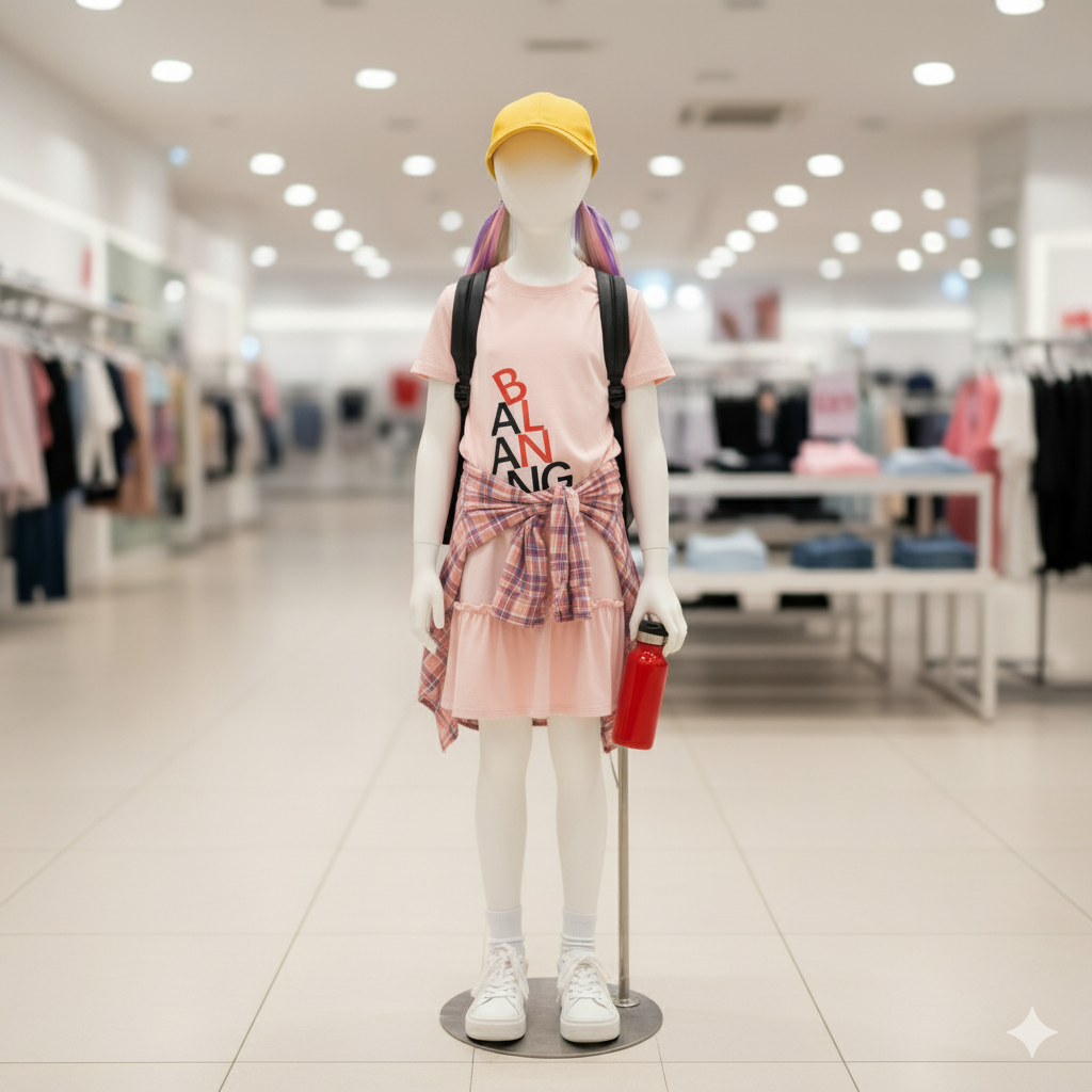 Women's Asymmetric Ruffle Hem T-Shirt Dress – The 'Balancing' Collection (1029)