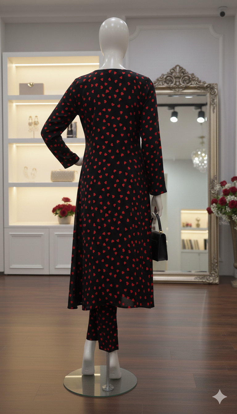 ZH2 Midnight Love – 2pc Premium Cotton Unstitched Suit (PCU 5022)