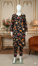 ZH2 Midnight Garden – 2pc Premium Cotton Unstitched Suit (PCU 5022)