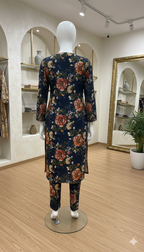 ZH2 Midnight Rose Garden – 2pc Premium Cotton Unstitched Suit (PCU 5022)