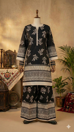 zh2 Premium Foliage Print Cotton Suit | 2-Piece Unstitched (PCU 5023)