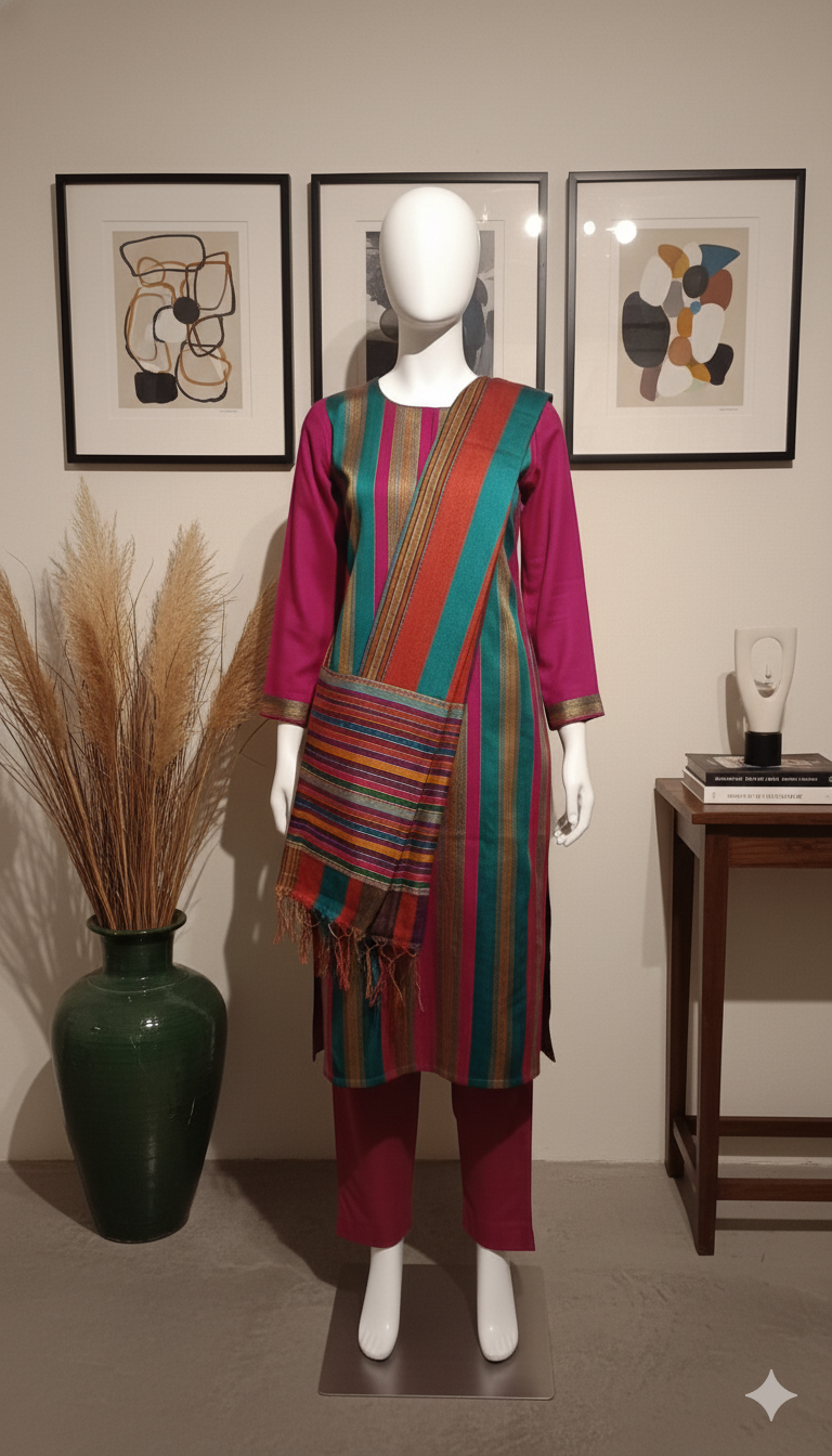 Cotton Unstitched 3-Piece Suit (SCU-5001)