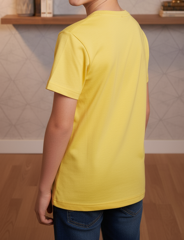 Official Xbox Boys' T-Shirt | Bright Yellow Gamer Tee with Stacked Logo Graphic (1022)