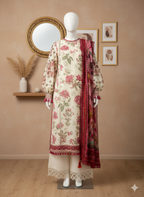 Cotton Unstitched 3-Piece Suit (CEU-5011)