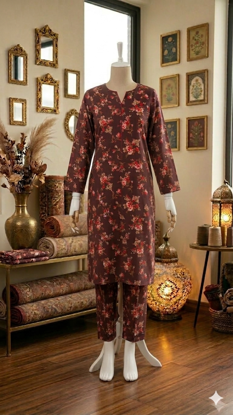 Midnight Rose Bloom 2-Piece Set – Deep Chocolate & Berry (PCU 5022)