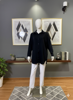 Luxury Satin Silk-Finish Oversized Button-Down Shirt | Relaxed & Flowy Fit (9004)