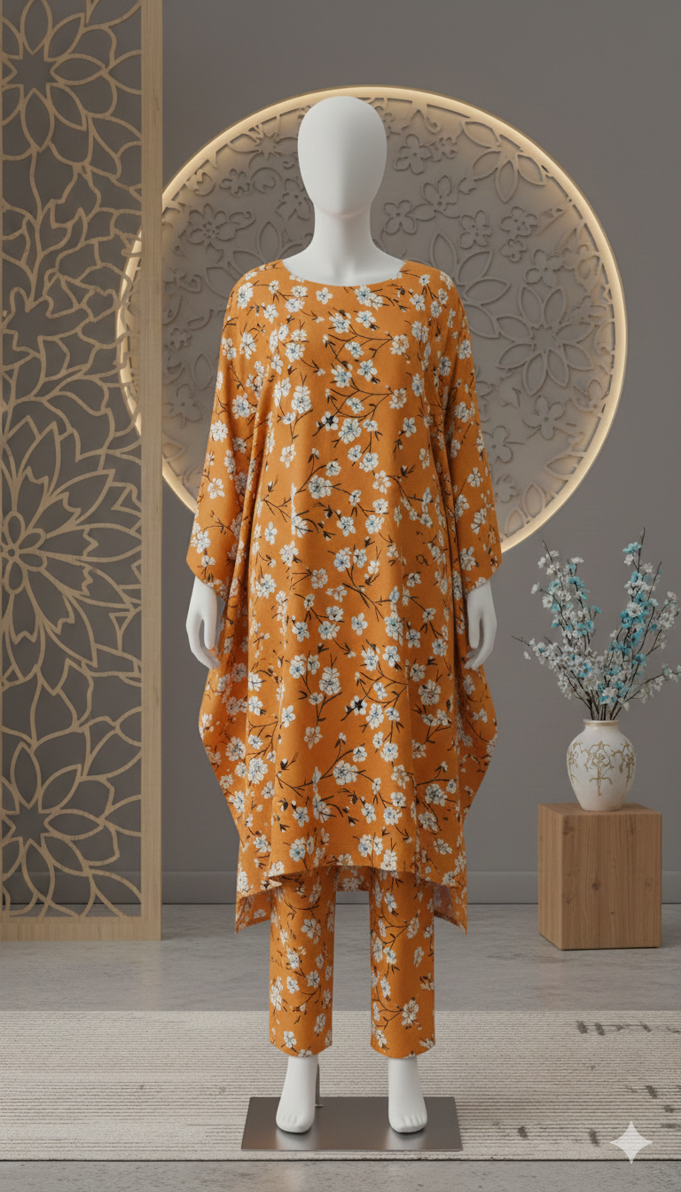 ZH2 Vintage Garden – 2pc Premium Cotton Unstitched Suit (PCU 5022)